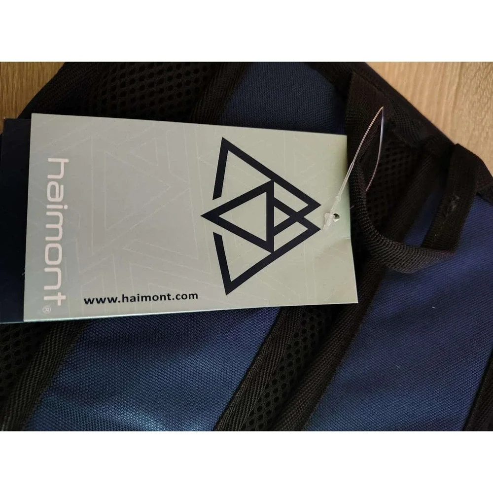 Haimont Backpack‎ Navy Blue Nylon Tech Travel School Work Bag
